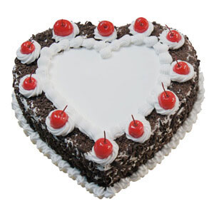 Heart Shape Black Forest Cake