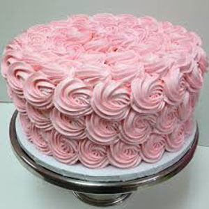 pink and white flower premium cake
